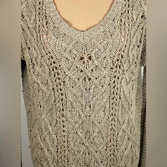 FREE PEOPLE Cross My Heart Cable Knit Sweater XS - Picture 6 of 13